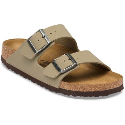Birkenstock - Arizona LEVE - Sandales Faded Khaki / Dark Brown - 43 - Normal - Publicité Birkenstock - Arizona LEVE - Sandales Faded Khaki / Dark Brown - 43 - Normal - Publicité