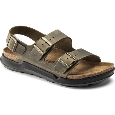Birkenstock - Milano Crosstown Oiled Leather - Sandales homme Faded Khaki - 46 - Publicité Birkenstock - Milano Crosstown Oiled Leather - Sandales homme Faded Khaki - 46 - Publicité