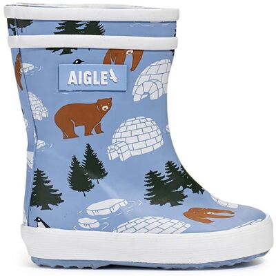 Aigle - Baby Flac Fur Print - Bottes de pluie enfant Igloo - 20 - Publicité Aigle - Baby Flac Fur Print - Bottes de pluie enfant Igloo - 20 - Publicité