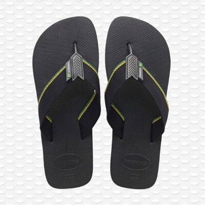Havaianas - Urban Brasil - Tongs homme New Graphite - BR 39 - 40 - Publicité Havaianas - Urban Brasil - Tongs homme New Graphite - BR 39 - 40 - Publicité