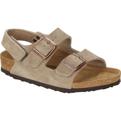 Birkenstock - Milano HL Kids Suede Leather - Sandales enfant Taupe - 34 - Étroit - Publicité Birkenstock - Milano HL Kids Suede Leather - Sandales enfant Taupe - 34 - Étroit - Publicité