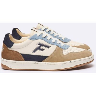 Faguo - Alder Leather Suede - Chaussures lifestyle homme Écru / Bleu - 45 - Publicité Faguo - Alder Leather Suede - Chaussures lifestyle homme Écru / Bleu - 45 - Publicité