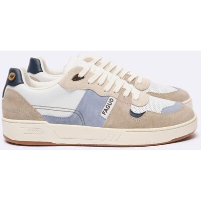Faguo - Ceiba Leather Suede - Chaussures lifestyle homme Blanc / bleu - 41 - Publicité Faguo - Ceiba Leather Suede - Chaussures lifestyle homme Blanc / bleu - 41 - Publicité