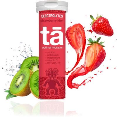 Pastilles d'Électrolytes TA Hydratation - Fraise Kiwi 12 pastilles - Publicité Pastilles d'Électrolytes TA Hydratation - Fraise Kiwi 12 pastilles - Publicité