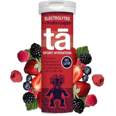 Pastilles électrolytes TA - Saveur Fruits Rouges - Support électrolytes & vitamines - Publicité Pastilles électrolytes TA - Saveur Fruits Rouges - Support électrolytes & vitamines - Publicité
