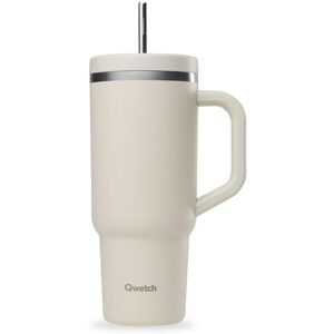Qwetch - Travel Cup Isotherme Inox - Mug Sable - 900 ml - Publicité Qwetch - Travel Cup Isotherme Inox - Mug Sable - 900 ml - Publicité