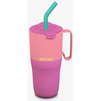 Klean Kanteen - Rise Tumbler 26 oz w/ Flip Straw Lid - Mug Pink Lemonade Kaleidoscope - 26 oz (768 ml) - Publicité Klean Kanteen - Rise Tumbler 26 oz w/ Flip Straw Lid - Mug Pink Lemonade Kaleidoscope - 26 oz (768 ml) - Publicité