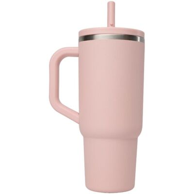Qwetch - Travel Cup Isotherme inox w/ Bouchon Étanche - Mug Pastel - Pastel Rose - 900 ml - Publicité Qwetch - Travel Cup Isotherme inox w/ Bouchon Étanche - Mug Pastel - Pastel Rose - 900 ml - Publicité