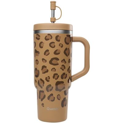 Qwetch - Travel Cup Isotherme Inox - Mug Wild - Camel - 900 ml - Publicité Qwetch - Travel Cup Isotherme Inox - Mug Wild - Camel - 900 ml - Publicité