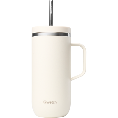 Qwetch - Cold Cup Isotherme Inox w/ Anse - Mug Sable - 600 ml - Publicité Qwetch - Cold Cup Isotherme Inox w/ Anse - Mug Sable - 600 ml - Publicité