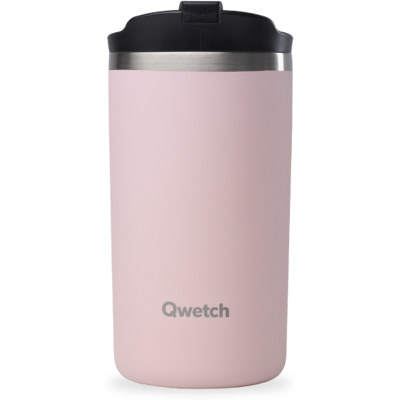 Qwetch - Travel Mug Isotherme Inox - Mug Rose - 350 ml - Publicité Qwetch - Travel Mug Isotherme Inox - Mug Rose - 350 ml - Publicité