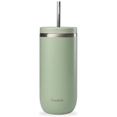 Qwetch - Cold Cup Isotherme Inox - Mug Vert Tilleul - 600 ml - Publicité Qwetch - Cold Cup Isotherme Inox - Mug Vert Tilleul - 600 ml - Publicité