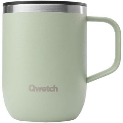Qwetch - Mug Isotherme Inox - Mug Vert Tilleul - 350 ml - Publicité Qwetch - Mug Isotherme Inox - Mug Vert Tilleul - 350 ml - Publicité
