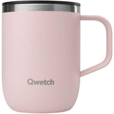 Qwetch - Mug Isotherme Inox - Mug Rose - 350 ml - Publicité Qwetch - Mug Isotherme Inox - Mug Rose - 350 ml - Publicité