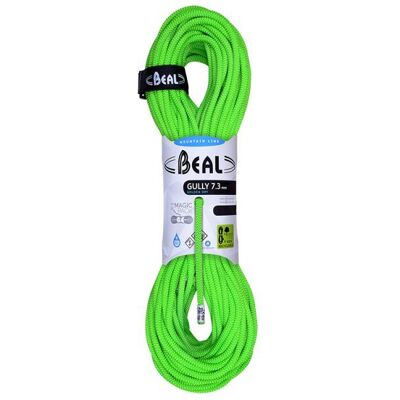 Corde d'escalade Beal Gully Unicore 7,3 mm - Légère et durable - Publicité Corde d'escalade Beal Gully Unicore 7,3 mm - Légère et durable - Publicité