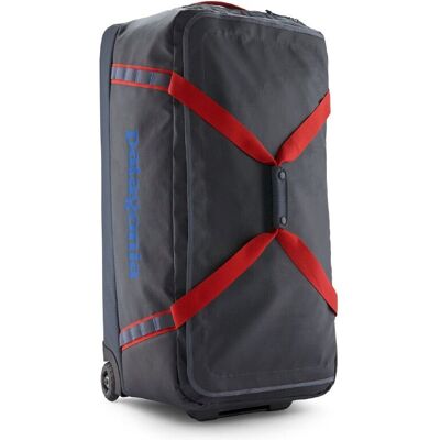 Patagonia - Black Hole Wheeled Duffel 100L - Sac de voyage à roulettes Smolder Blue w/Amanita Red - 100 L - Publicité Patagonia - Black Hole Wheeled Duffel 100L - Sac de voyage à roulettes Smolder Blue w/Amanita Red - 100 L - Publicité