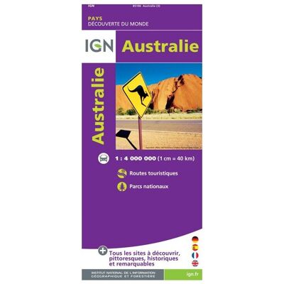 IGN - Australie - Carte topographique - Taille unique - Publicité IGN - Australie - Carte topographique - Taille unique - Publicité