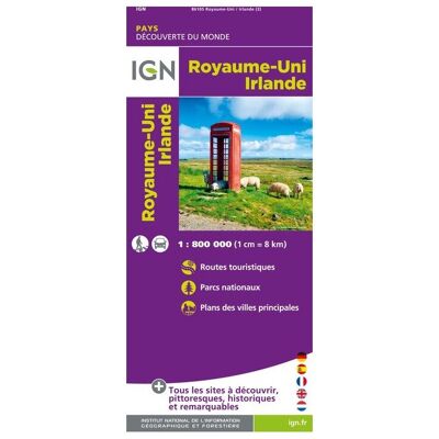 IGN - Royaume-Uni / Irlande - Carte topographique - Taille unique - Publicité IGN - Royaume-Uni / Irlande - Carte topographique - Taille unique - Publicité