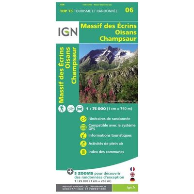 IGN - Oisans Champsaur - Carte topographique - Taille unique - Publicité IGN - Oisans Champsaur - Carte topographique - Taille unique - Publicité