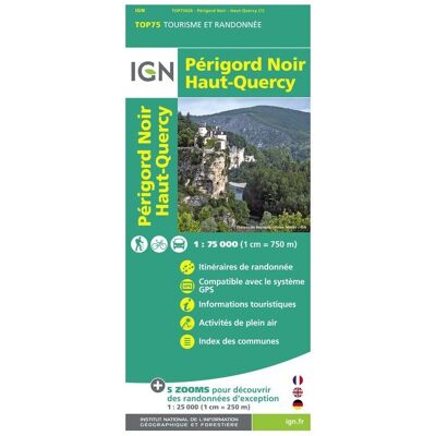 IGN - Périgord Noir / Haut Quercy - Carte topographique - Taille unique - Publicité IGN - Périgord Noir / Haut Quercy - Carte topographique - Taille unique - Publicité