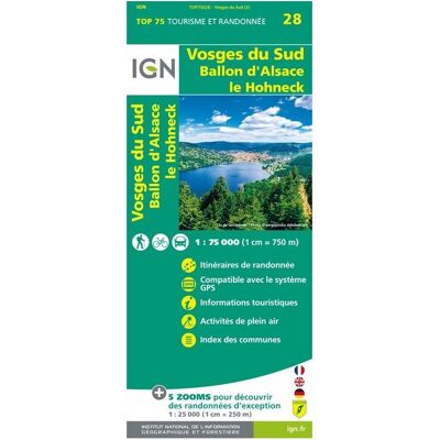 IGN - Vosges Du Sud - Carte topographique - Taille unique - Publicité IGN - Vosges Du Sud - Carte topographique - Taille unique - Publicité