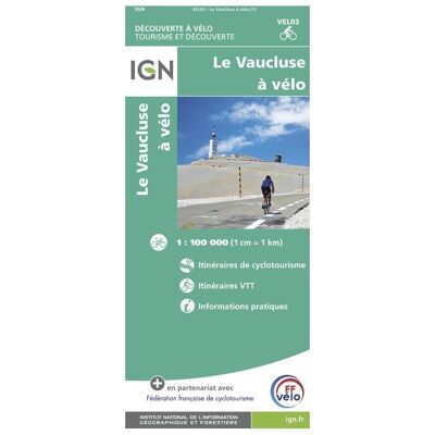 IGN - Vaucluse À Vélo - Carte topographique - Taille unique - Publicité IGN - Vaucluse À Vélo - Carte topographique - Taille unique - Publicité
