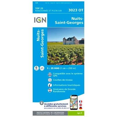 IGN - Nuits-Saint-Georges - Carte topographique - Taille unique - Publicité IGN - Nuits-Saint-Georges - Carte topographique - Taille unique - Publicité