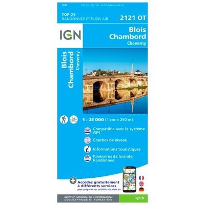 IGN - Blois / Chambord / Cheverny - Carte topographique - Taille unique - Publicité IGN - Blois / Chambord / Cheverny - Carte topographique - Taille unique - Publicité