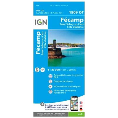 IGN - Fécamp / St-Valery-En-Caux - Carte topographique - Taille unique - Publicité IGN - Fécamp / St-Valery-En-Caux - Carte topographique - Taille unique - Publicité
