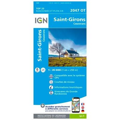 IGN - Saint-Girons.Couserans - Carte topographique - Taille unique - Publicité IGN - Saint-Girons.Couserans - Carte topographique - Taille unique - Publicité