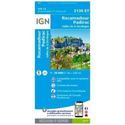 IGN - Rocamadour / Padirac - Carte topographique - Taille unique - Publicité IGN - Rocamadour / Padirac - Carte topographique - Taille unique - Publicité