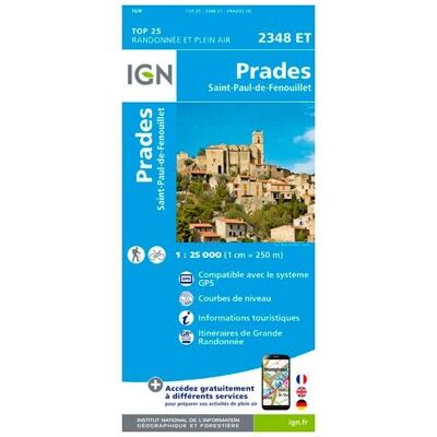 IGN - Prades.Saint-Paul-De-Fenouillet - Carte topographique - Taille unique - Publicité IGN - Prades.Saint-Paul-De-Fenouillet - Carte topographique - Taille unique - Publicité