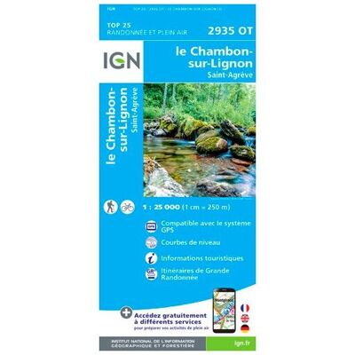 IGN - Le Chambon Sur Lignon / St Agreve - Carte topographique - Taille unique - Publicité IGN - Le Chambon Sur Lignon / St Agreve - Carte topographique - Taille unique - Publicité