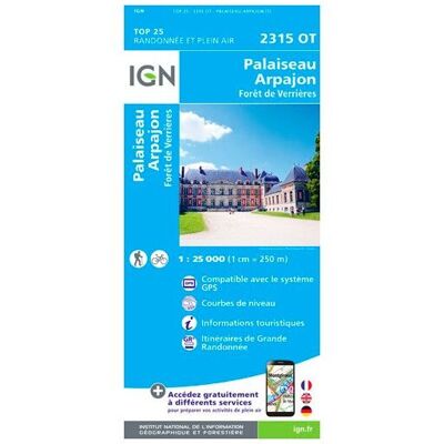 IGN - Palaiseau / Arpajon / Frêt De Verrières - Carte topographique - Taille unique - Publicité IGN - Palaiseau / Arpajon / Frêt De Verrières - Carte topographique - Taille unique - Publicité