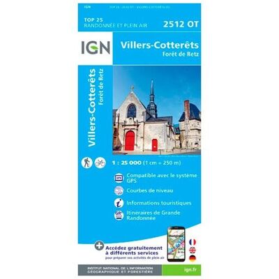 IGN - Villers-Cotterêts / Forêt De Retz - Carte topographique - Taille unique - Publicité IGN - Villers-Cotterêts / Forêt De Retz - Carte topographique - Taille unique - Publicité