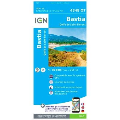 IGN - Bastia.Golfe De Saint-Florent - Carte topographique - Taille unique - Publicité IGN - Bastia.Golfe De Saint-Florent - Carte topographique - Taille unique - Publicité