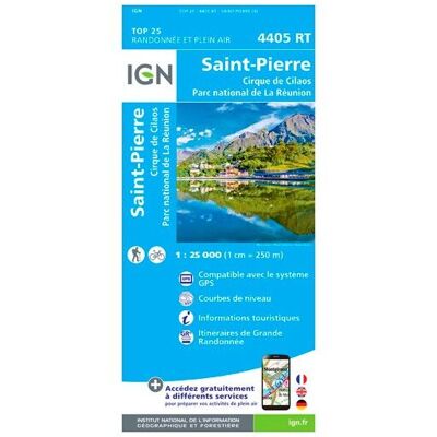 IGN - Saint-Pierre (Réunion) - Carte topographique - Taille unique - Publicité IGN - Saint-Pierre (Réunion) - Carte topographique - Taille unique - Publicité