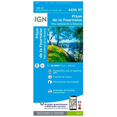 IGN - Piton De La Fournaise (Réunion) - Carte topographique - Taille unique - Publicité IGN - Piton De La Fournaise (Réunion) - Carte topographique - Taille unique - Publicité