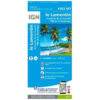 IGN - Le Lamentin.Presqu'Île De La Caravelle.Pnr De Martinique - Carte topographique - Taille unique - Publicité IGN - Le Lamentin.Presqu'Île De La Caravelle.Pnr De Martinique - Carte topographique - Taille unique - Publicité