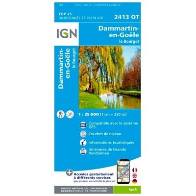 IGN - Dammartin-En-Goële - Carte topographique - Taille unique - Publicité IGN - Dammartin-En-Goële - Carte topographique - Taille unique - Publicité