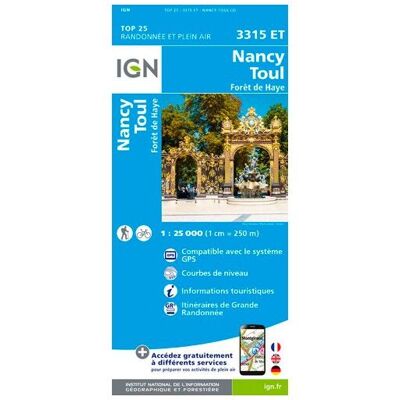 IGN - Nancy / Toul / Forêt De Haye - Carte topographique - Taille unique - Publicité IGN - Nancy / Toul / Forêt De Haye - Carte topographique - Taille unique - Publicité