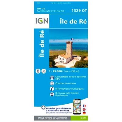 IGN - Ile-De-Ré - Carte topographique - Taille unique - Publicité IGN - Ile-De-Ré - Carte topographique - Taille unique - Publicité