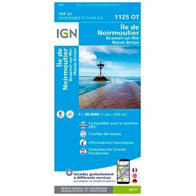 IGN - Île De Noirmoutier.Beauvoir-Sur-Mer.Bourgneuf-En-Retz.Marais Breton - Carte topographique - Taille unique - Publicité IGN - Île De Noirmoutier.Beauvoir-Sur-Mer.Bourgneuf-En-Retz.Marais Breton - Carte topographique - Taille unique - Publicité