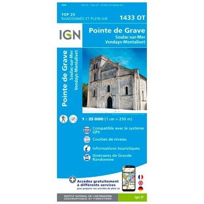 IGN - Soulac-Sur-Mer.Montalivet.Pointe De Grave - Carte topographique - Taille unique - Publicité IGN - Soulac-Sur-Mer.Montalivet.Pointe De Grave - Carte topographique - Taille unique - Publicité