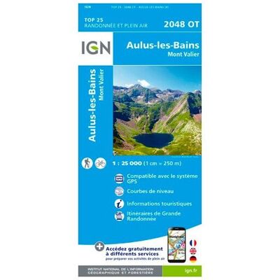 IGN - Aulus Les Bains - Carte topographique - Taille unique - Publicité IGN - Aulus Les Bains - Carte topographique - Taille unique - Publicité
