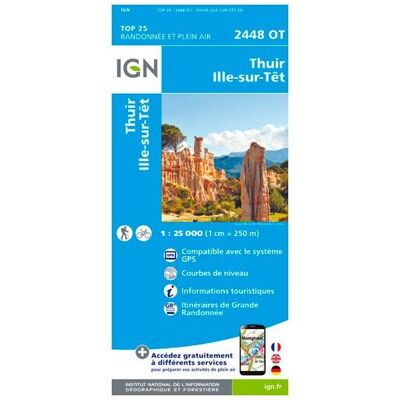 IGN - Thuir - Ille-Sur-Têt - Carte topographique - Taille unique - Publicité IGN - Thuir - Ille-Sur-Têt - Carte topographique - Taille unique - Publicité