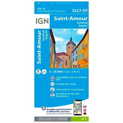 IGN - Saint-Amour.Arinthold.Orgelet - Carte topographique - Taille unique - Publicité IGN - Saint-Amour.Arinthold.Orgelet - Carte topographique - Taille unique - Publicité