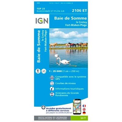IGN - Le Crotoy.Fort-Mahon-Plage.Baie De Somme.Forêt De Crécy - Carte topographique - Taille unique - Publicité IGN - Le Crotoy.Fort-Mahon-Plage.Baie De Somme.Forêt De Crécy - Carte topographique - Taille unique - Publicité