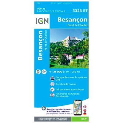 IGN - Besançon-Forêt De Chailluz - Carte topographique - Taille unique - Publicité IGN - Besançon-Forêt De Chailluz - Carte topographique - Taille unique - Publicité
