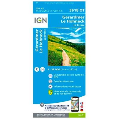 IGN - Gérardmer.Le Hohneck.La Bresse - Carte topographique - Taille unique - Publicité IGN - Gérardmer.Le Hohneck.La Bresse - Carte topographique - Taille unique - Publicité